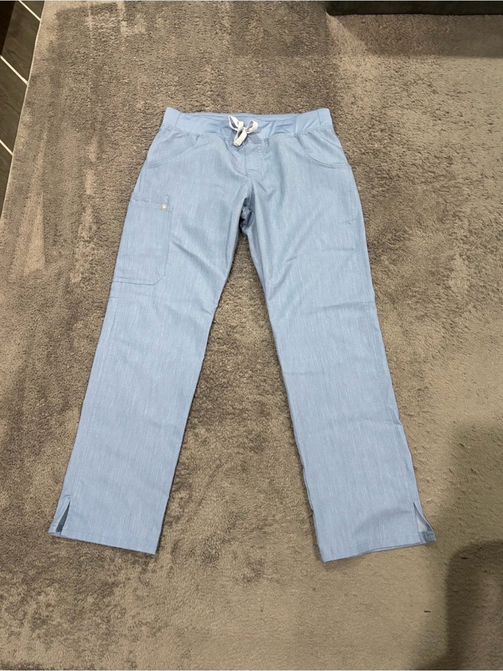 Medium FIGS Heather Denim Scrub Pants